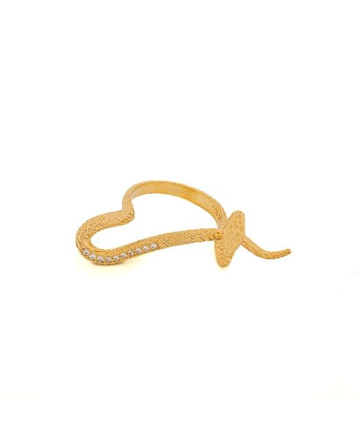 Ebru Jewelry Metallic Mythology Snake Vermeil & Diamond Design Ring