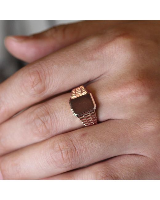 VicStoneNYC Fine Jewelry Natural Signet Rose Solid Ring for men