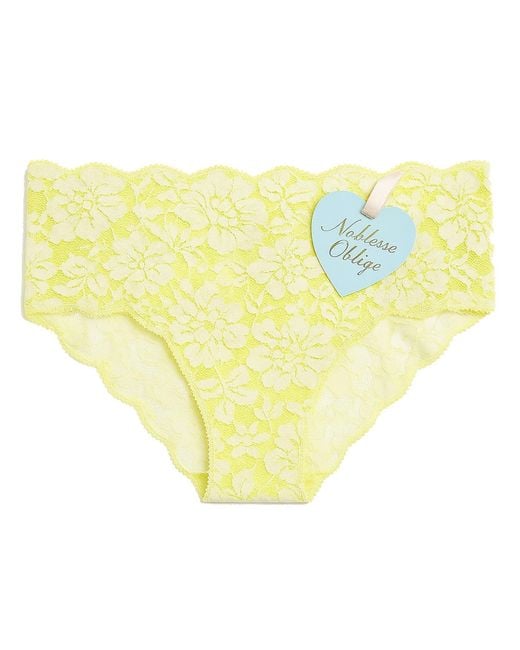Noblesse Oblige Yellow Lime Zest Flock Panty