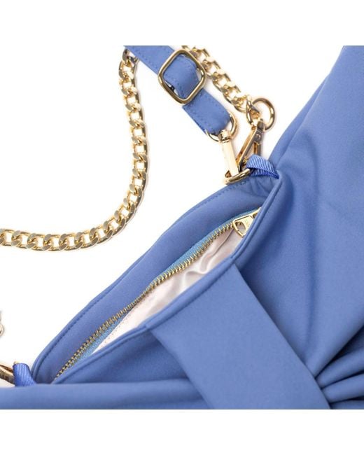 RainSisters Blue Bow Clutch Purse