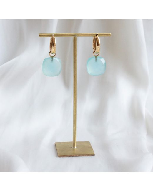 Preeti Sandhu Blue Chalcedony Hoops