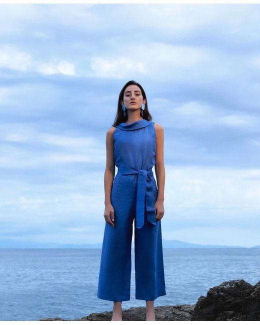 MARICEL Blue Elena Jumpsuit