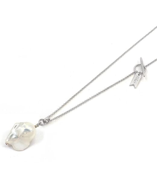 Biko Jewellery Metallic Barroco Pearl Pendant