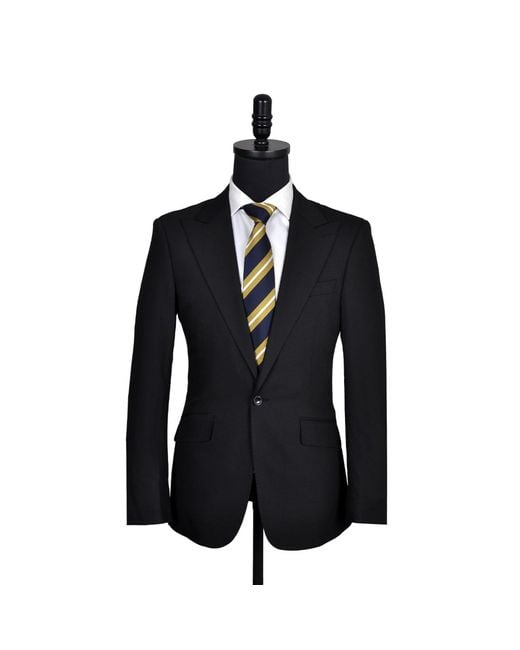 DAVID WEJ Black Aldo Single Breasted Suit for men