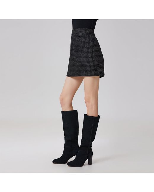 Smart and Joy Black Trapeze Mini Skirt