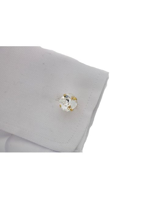 Vicki Sarge Metallic Neutrals The Clear Stud Cufflink for men