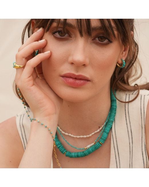 LINYA JEWELLERY Blue Meg Small Pearl Necklace
