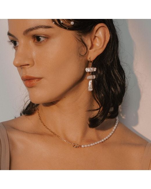 Lait & Lune Metallic Sonette Pearl Necklace