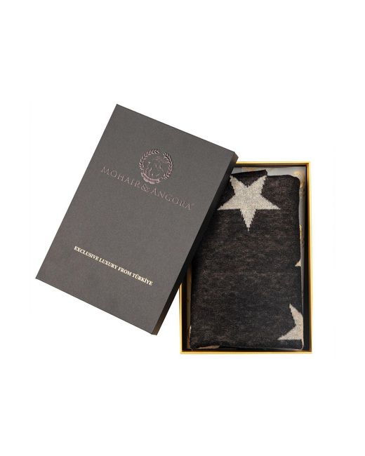 Mohair&Angora Black Star Shawl