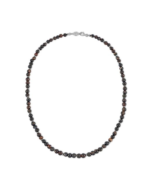 Dower & Hall Metallic Mixed Onyx Necklace for men