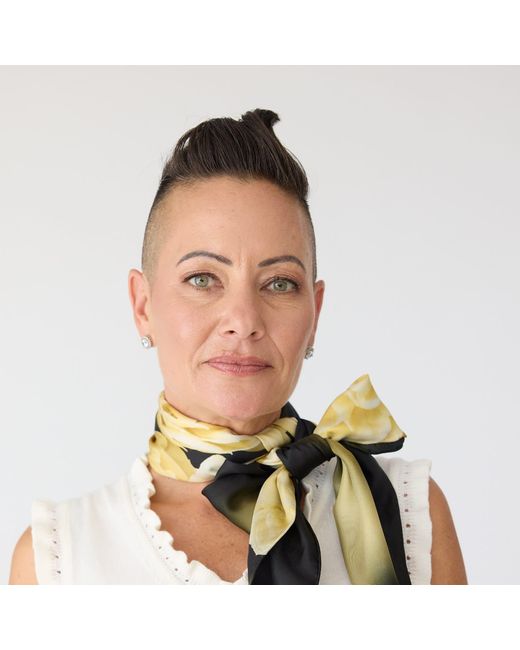 Lindsay Nicholas New York Blue Hill Country Nocturn Silk Scarf