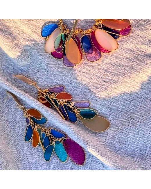 Sibylla Delphica Blue Vitreaux Glass Earrings