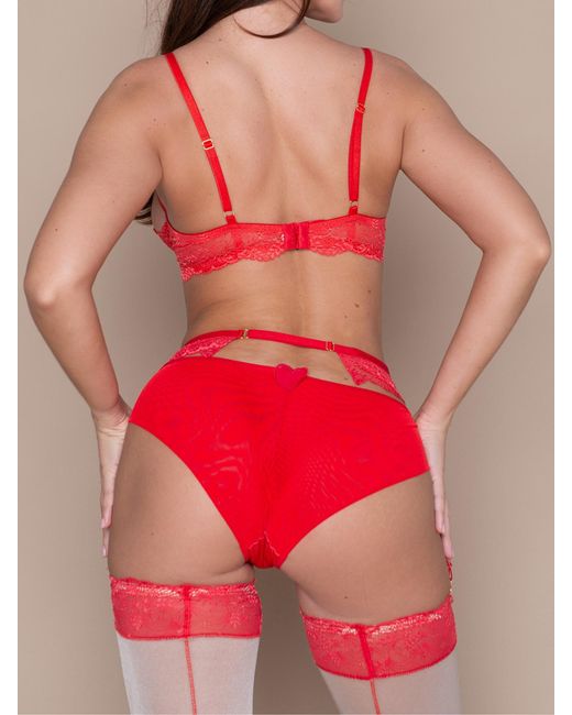 BonBon Lingerie Red Griselda Suspender Belt