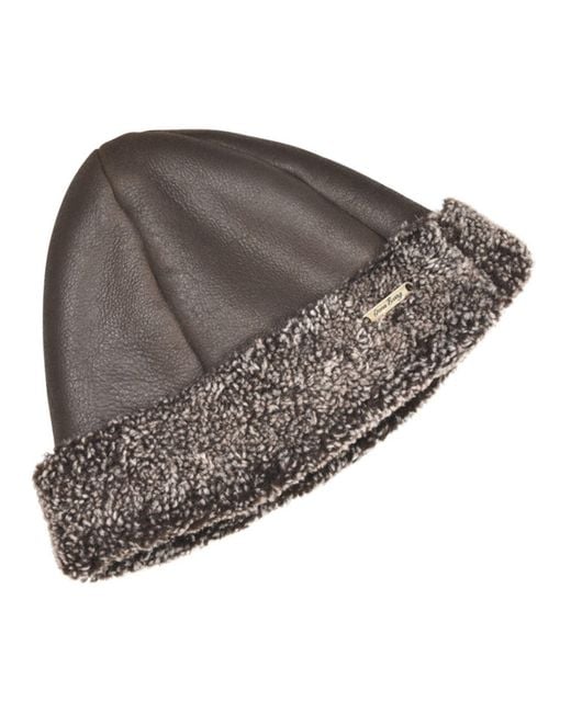 Owen Barry Gray Sheepskin Pull On Hat Hurricane
