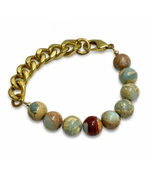 Rachel Nathan Green Neutrals Remix: Snakeskin Jasper Bracelet