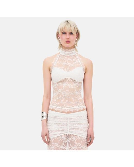 OW Collection White Selah Lace Halter Top