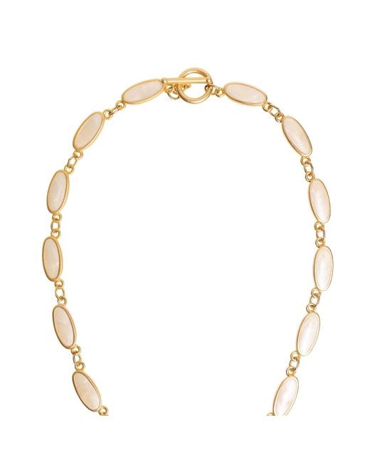 Caramel Vintage Jewellery Metallic Oval Shell Link Necklace