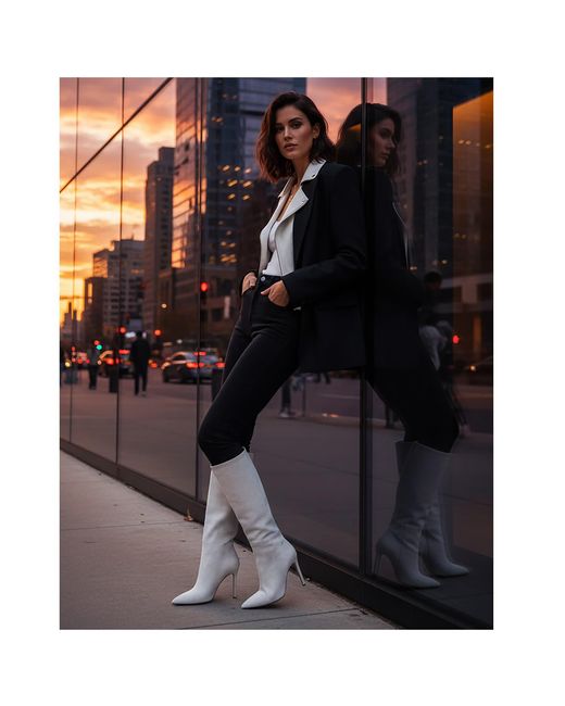 Beautiisoles by Robyn Shreiber Made in Italy Gray Neutrals Yara Off- Tall High Heels Suede Boot