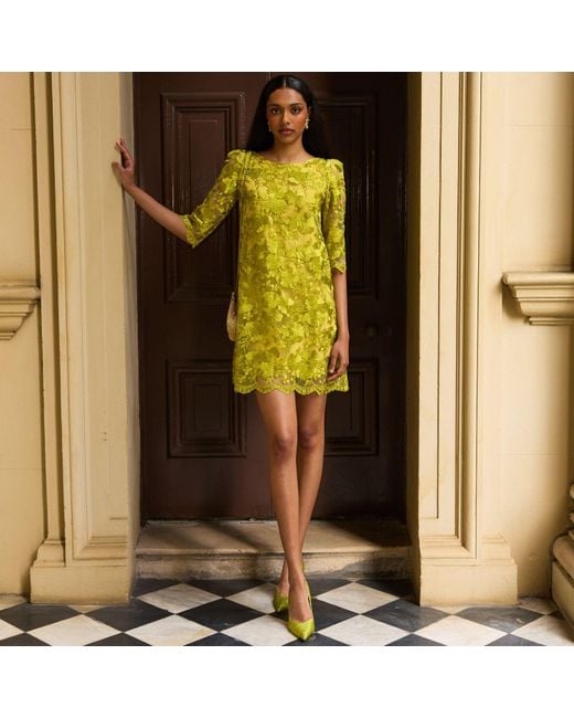 SACHA DRAKE Yellow Layla Shift Dress