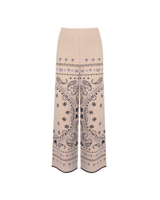LOVEIST STORE Natural Neutrals The Paisley Jacquard Knitted Trousers