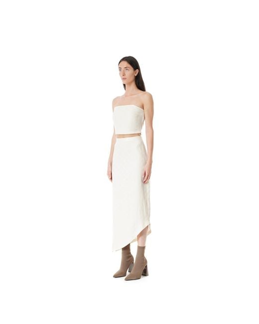 MARGOT VII White Sky Nude Skirt
