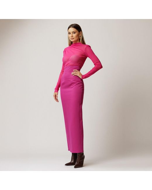 concept A trois Pink High-Waisted Skirt