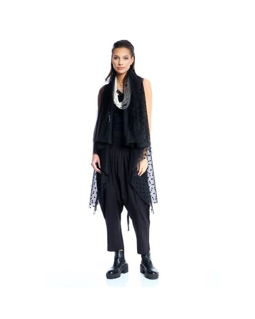 Silvia Serban Black Tulle Vest