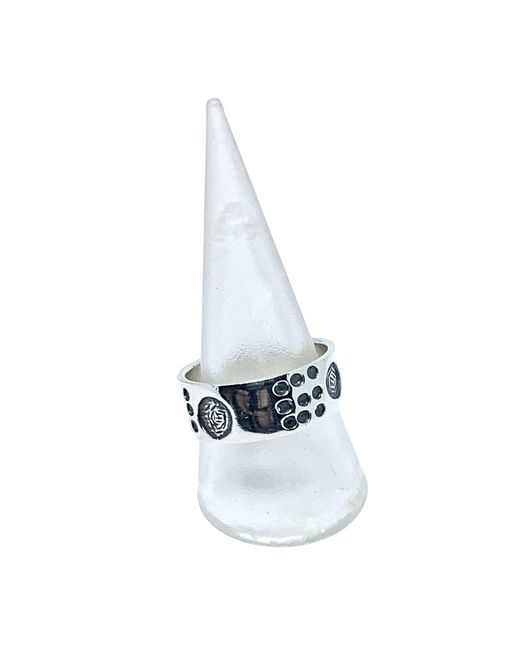 Tg-Jewellery by Tamara Gervasio Metallic Dots Circle Sterling Band Ring for men