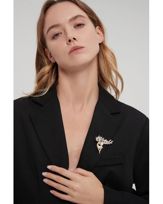 Classicharms Metallic Pavé & Pearl Reindeer Multi Way Brooch Pendant