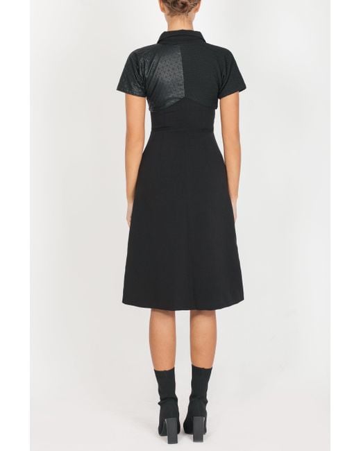 Maison Bogomil Black Dress Made Of Three Types Of Fabrics