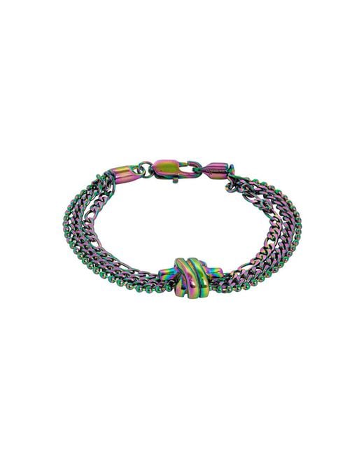 Tateossian Blue Thompson Iridescent Twisted Knot Bracelet for men