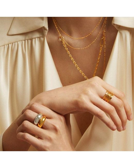 Cote Cache White Lux Dome Ring Set