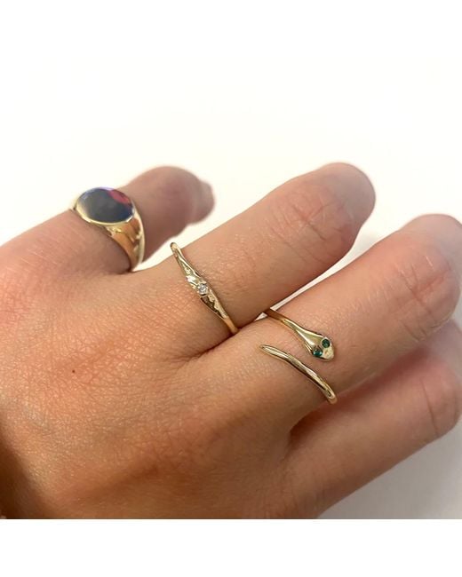 VicStoneNYC Fine Jewelry Yellow Natural Diamond Hammered Textured Ring