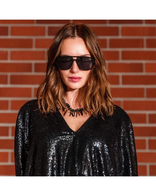 Jennafer Grace Black Sequin Caftan