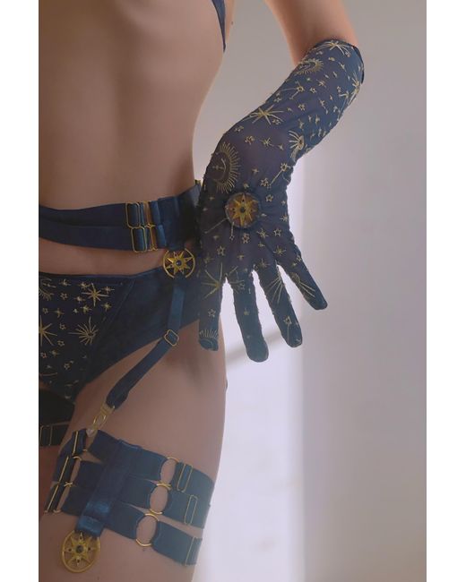 Empress Mimi Blue Celeste Thigh Garters