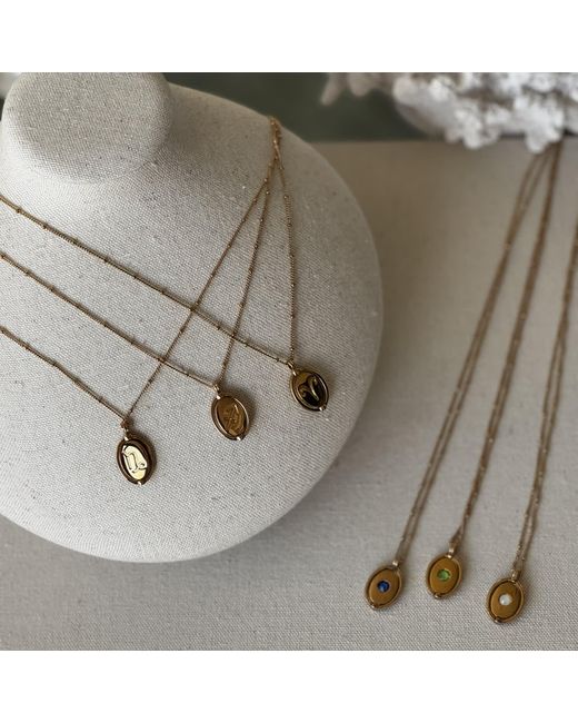Emma Holland Jewellery Metallic Libra & Opal Crystal Spinner Necklace
