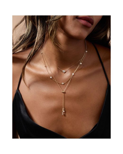 SET & STONES Metallic Zoey Lariat Necklace