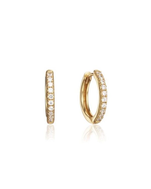 Lily & Roo Metallic Diamond Style Large Hoop Earrings