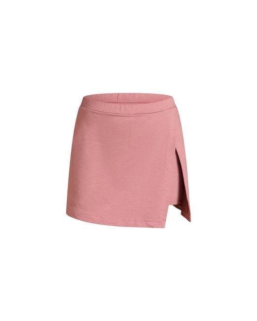 Known Supply Pink Asymmetrical Cotton Skort
