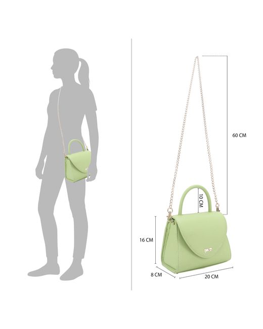 Paul Costelloe Green Cilo Leather Crossbody Bag