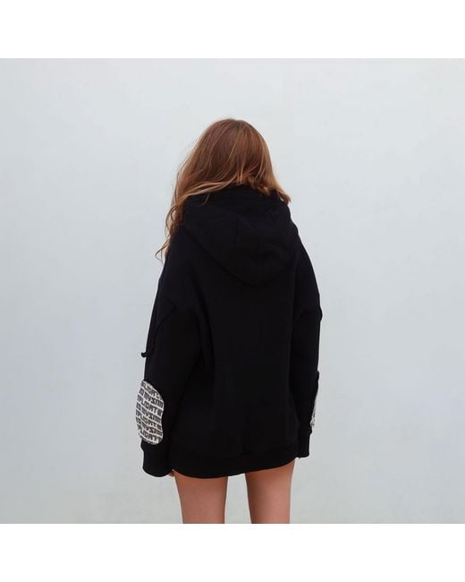 mysimplicated Black Oversized Cotton Hoodie