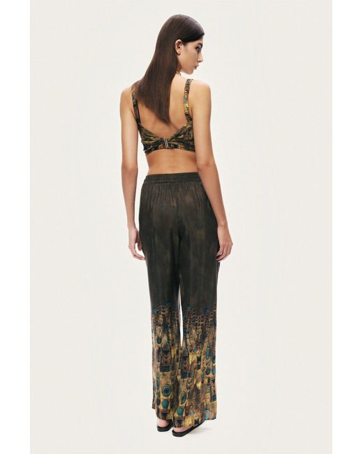 Nocturne Green Printed Ring Detail Crop Top
