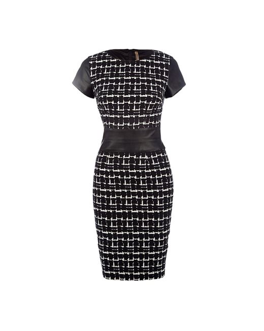 Conquista Black Fitted Winter Dress