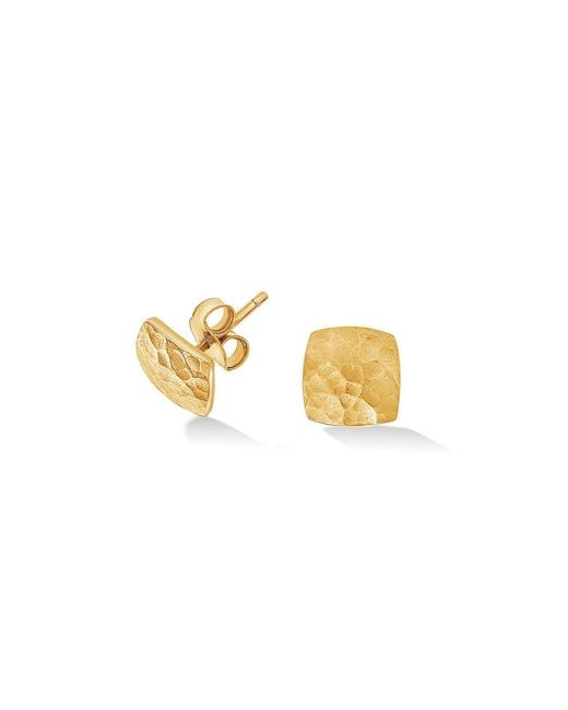 Dower & Hall Metallic Small Flat Square Nomad Studs