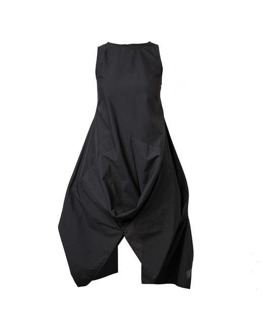 Metamorph Black Sleeveless Asymmetric Dress