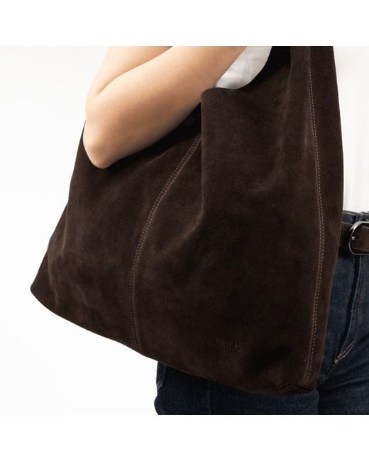 Hamel Atelier Black Ricmond Suede Tote Bag