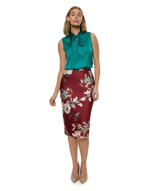 Carloslines Blue Bow Tie Sleeveless Blouse