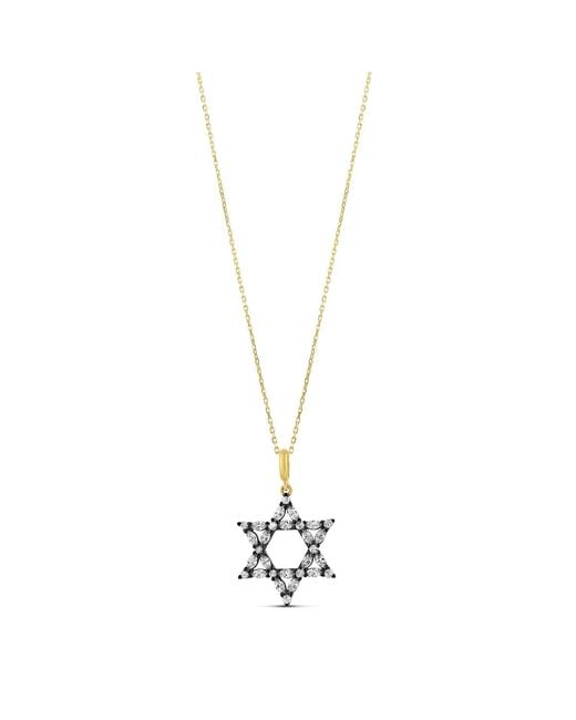 SHYMI Metallic Rhodium Mix Shape Star Of David