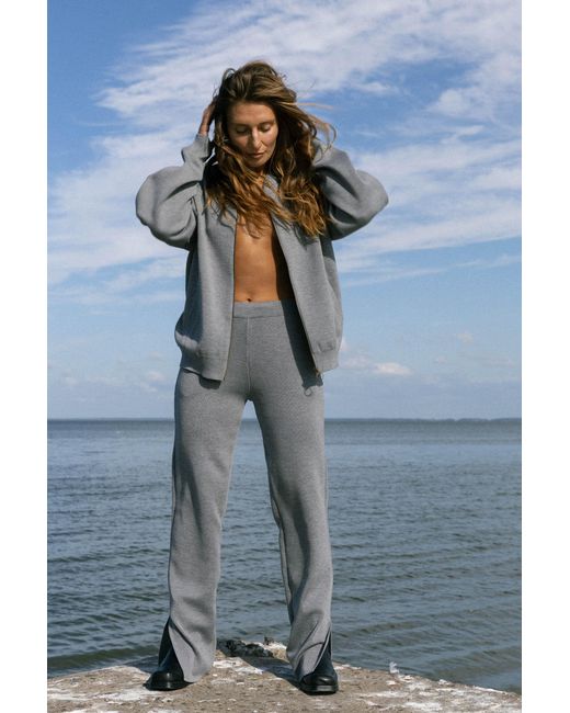 SALANIDA Gray Onda 100% Merino Bomber Jacket Light