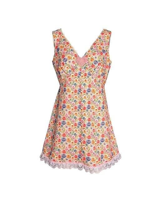 Couture to Your Door Pink Floral Pastel Mini Babydoll Dress